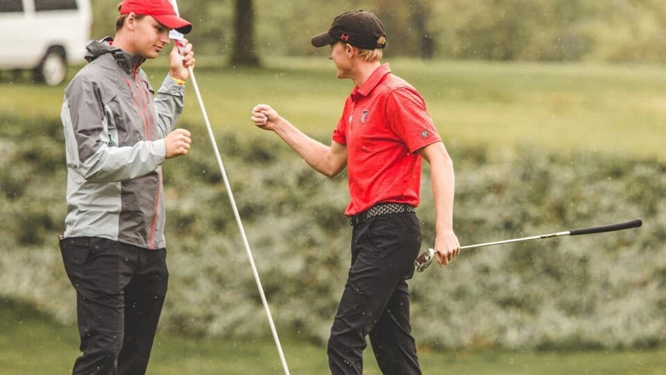 Mikkel Bjerch-Andresen coaching Texas Tech at NCAA Regionals